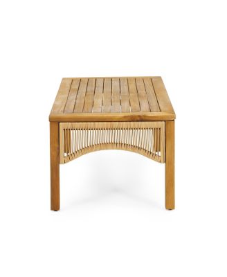 Streamdale Acacia Wood Patio Set with Soft Cushions and Coffee Table