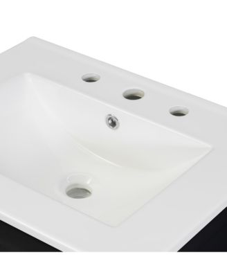  24" Bathroom Vanity Combo with Ceramic Sink