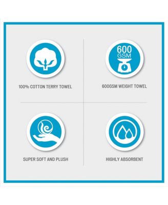 Embroidered Cotton Jacquard 6 Piece Towel Set