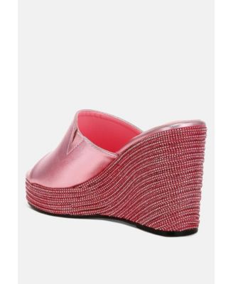 No Filter Wedge Heel Peep Toe Sandals