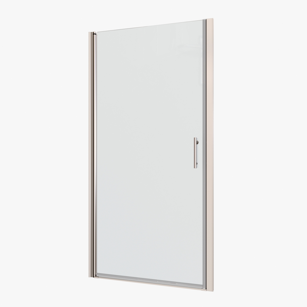 Streamdale 1.375" Adj. Universal Pivot Shower Door, Open Outside w/ 1/4" Glass