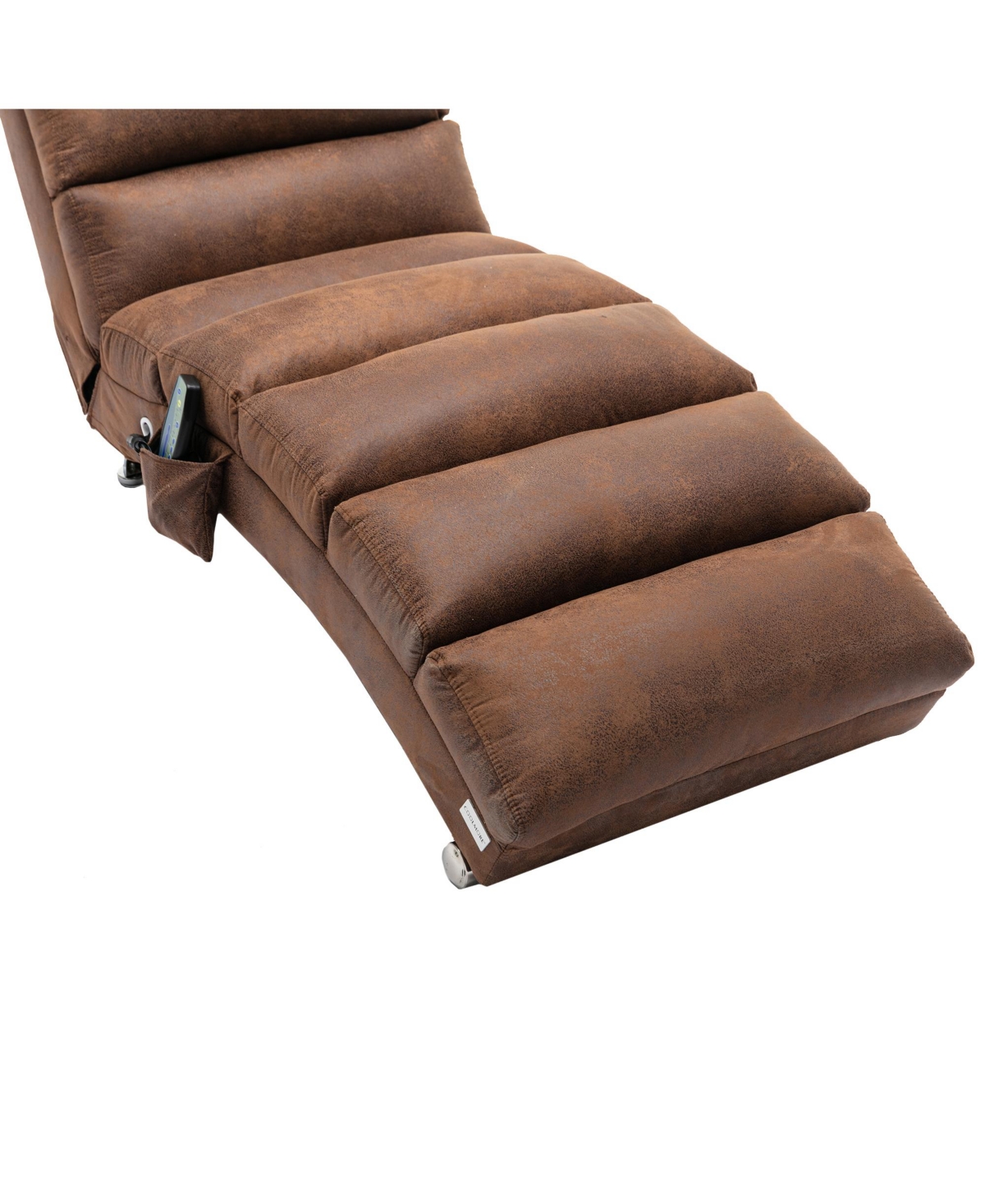 Streamdale Furniture Linen Massage Chaise Lounge Indoor with Remote Control, Ergonomic Electric Massage Long Lounger with 5 Modes for Office, Living R