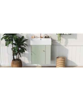 Streamdale 21" Modern Floating Vanity with Ceramic Basin