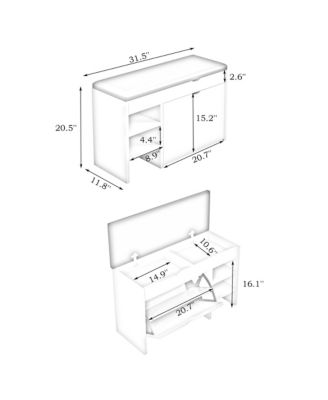 31.49 inches white shoe stool, soft cushion, soft and comfortable cushion, can be placed in the door, bedroom and other scenes