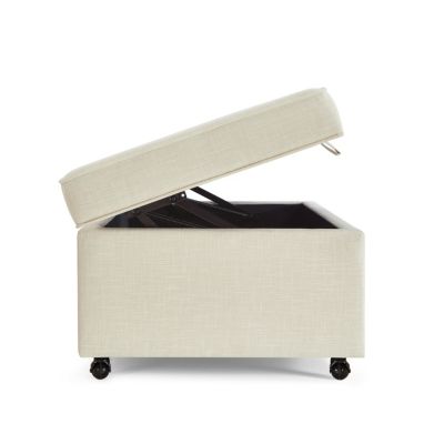 Modern Ottoman with Storage and Wheels