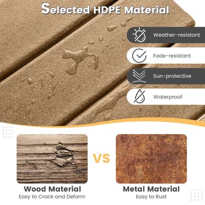 14 Inch Square Weather-Resistant Adirondack Side Table