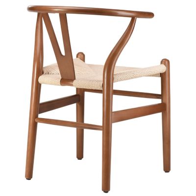 Wishbone Chairs for Dining Room, Soild Wood Weave Dining Chair, Armchair, Fully Assembled, Set of 2
