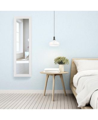 Door and Wall Mounted Armoire Jewelry Cabinet with Full-Length Mirror