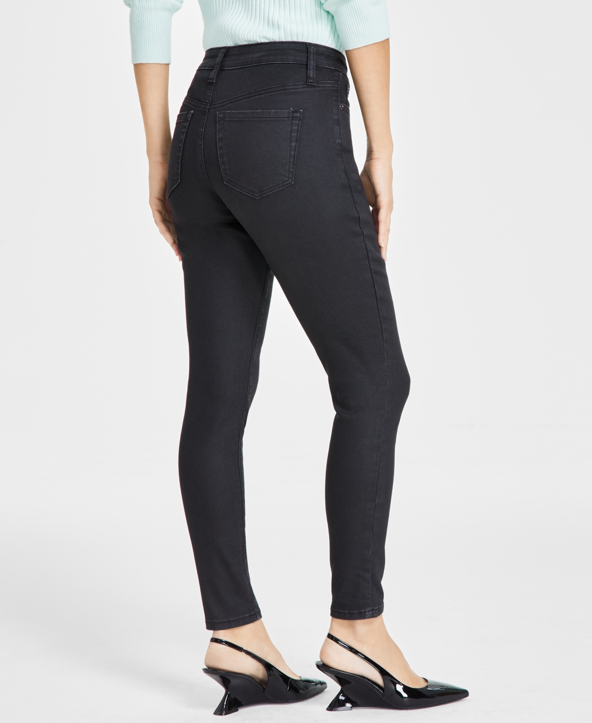 INC INTERNATIONAL CONCEPTS WOMEN'S MID-RISE COATED SKINNY JEANS, EXCLUSIVELY AT MACY'S 