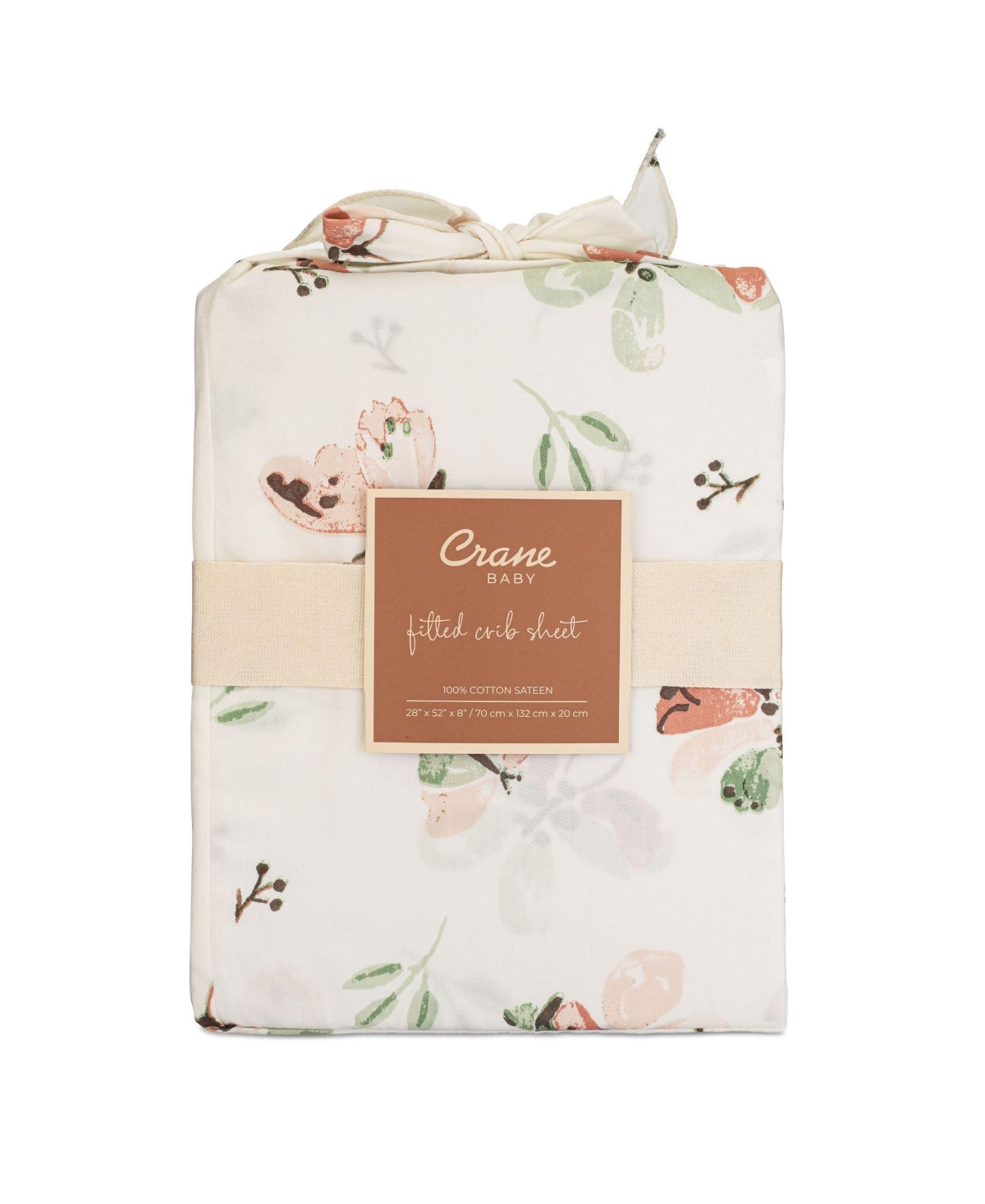 Crane Baby Infants Parker Fitted Butterfly Crib Sheet In Beige