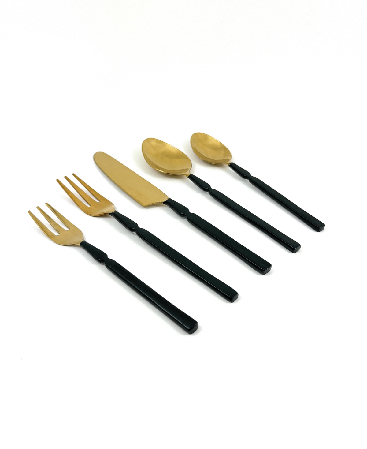 Vibhsa Spade 20-pc. Flatware Set, Serving For 4 In Golden Green
