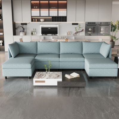 Modular Sectional Sofa with Storage and Flexible Combinations