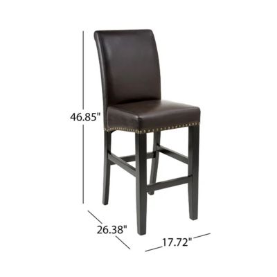 Upholstered 30" Counter Stool with Solid Wood Frame (Set of 2)