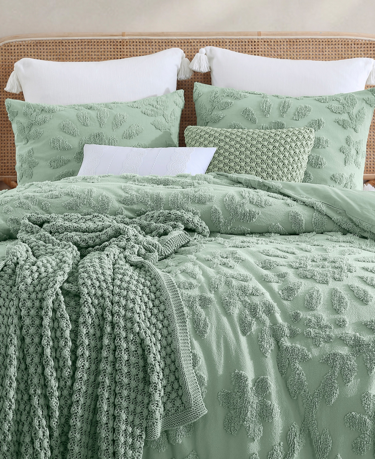 Peri Home Chenille Laurel 3-pc. Comforter Set, King In Sage