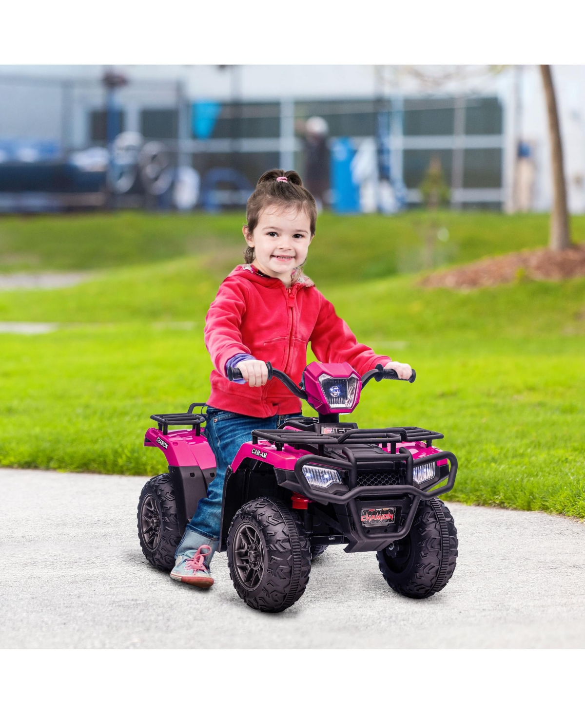 Streamdale Furniture 12V Kids Atv Battery-Operated with Aux Port & Usb, Kids 4 Wheeler with Tough Wear-Resistant Tread, Electric Four Wheeler Kids Rid