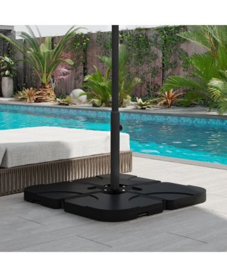 Outdoor Universal Cross Brace Stand for Small Offset Umbrella or Large Market Umbrella, Cross Umbrella Base for Patio Umbrella, Black