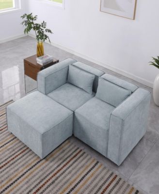 Ultra-Cozy Chenille Sofa: Customizable Comfort, Sleeper Bed, and Ottoman