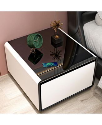 + 1 Pc. + Wood/Metal (if applicable) + Built-In Fridge, Charger & Temp Control + Smart Side Table