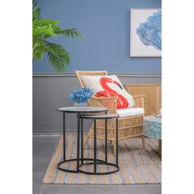 Metal Frame Round Stacking End Tables