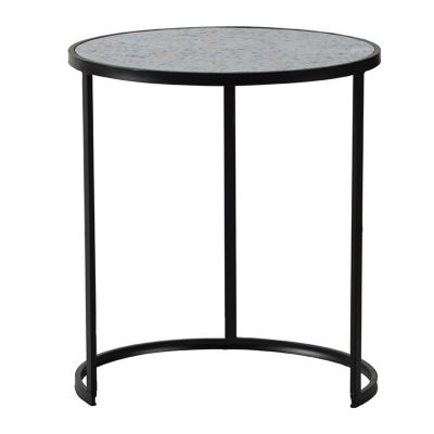 Metal Frame Round Stacking End Tables