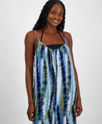 Women's Scoop-Neck Swim Cover-Up Jumpsuit