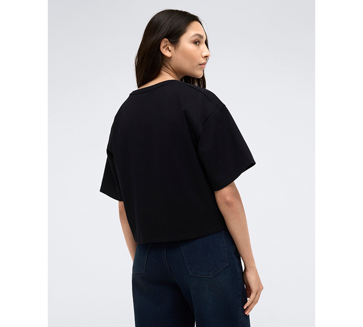KENNETH COLE WOMEN'S HEAVYWEIGHT COTTON JERSEY LOGO T-SHIRT 