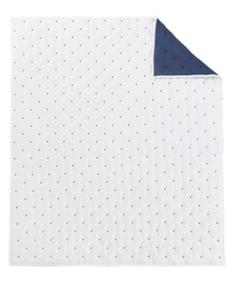 Embroidered Swiss Dot Quilted Throw, 50&amp;quot; x 60&amp;quot;