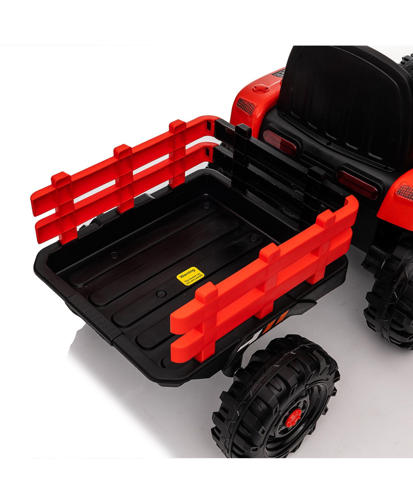 Детская игрушка Streamdale Furniture Streamdale 24V Electric Ride On Tractor with Trailer and Remote, цвет: Красный — фото 7