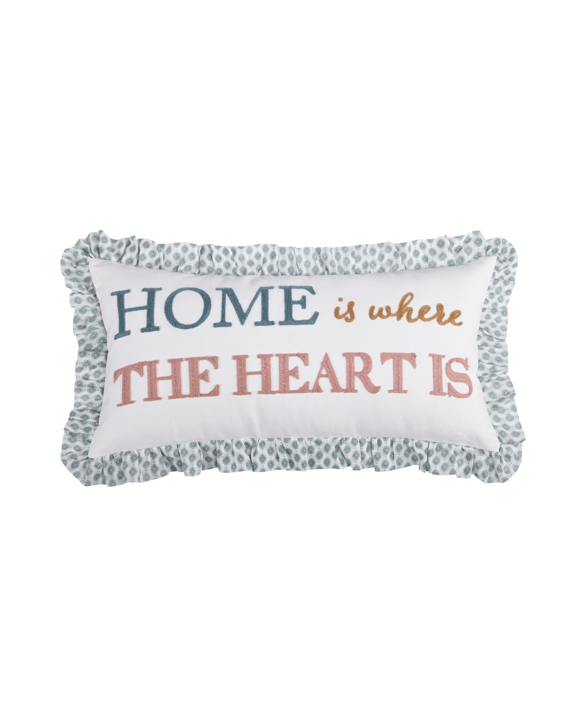 Levtex Lottie Ruffle Decorative Pillow, 12" X 24" In Multi Color