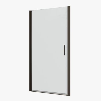 1 3/8" adjustment, universal pivot shower door, open outside, with 1/4" tempered glass
