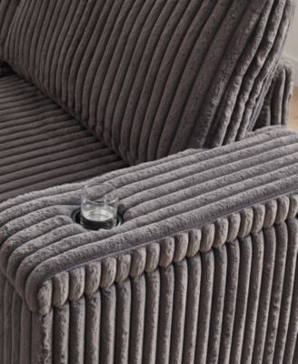 Oversized Corner Sofa with Storage, USB, and Cup-Holder