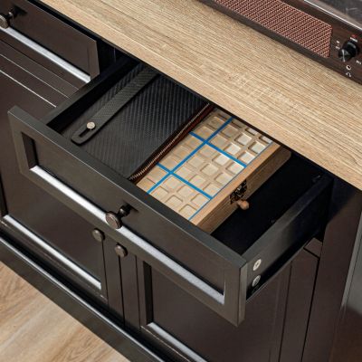 Sideboard Buffet Cabinet, Kitchen Cabinet, Coffee Bar Cabinet with 2 Drawers and Double Door Cupboard for Living Room, Entryway, Black