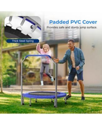 Sports Jumping Fitness Trampoline With Adjustable Handrail