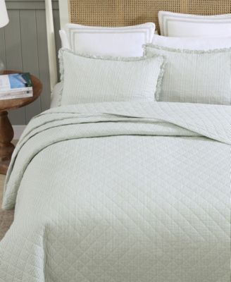 Oxford Stripe Reversible 3-Pc. Quilt Set, King