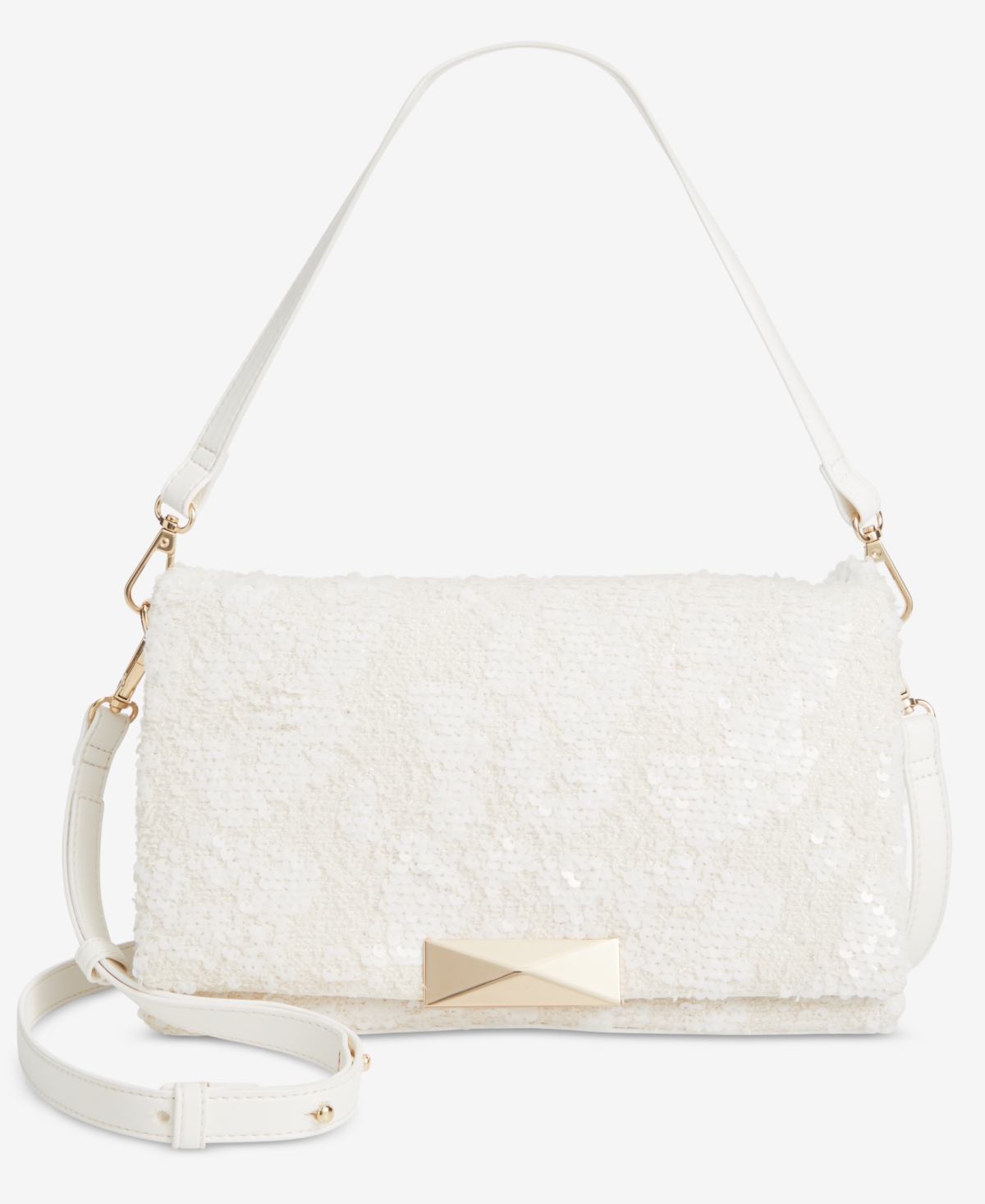 INC INTERNATIONAL CONCEPTS NINAH SMALL SEQUIN BOUCLE CLUTCH CROSSBODY, CREATED FOR MACY'S 