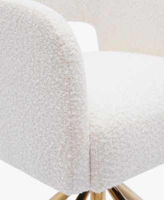 Mid-Century Modern Wide Boucle Swivel Accent Arm Chair (Set of 2)