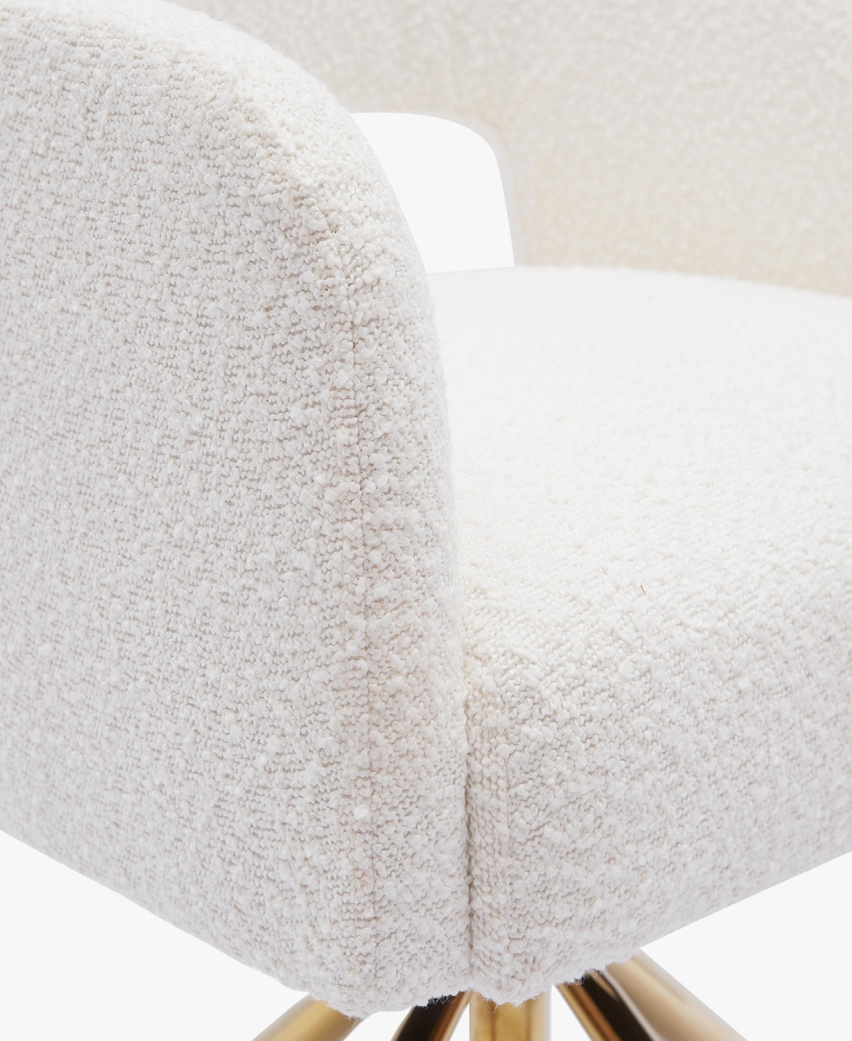 Mid-Century Modern Wide Boucle Swivel Accent Arm Chair (Set of