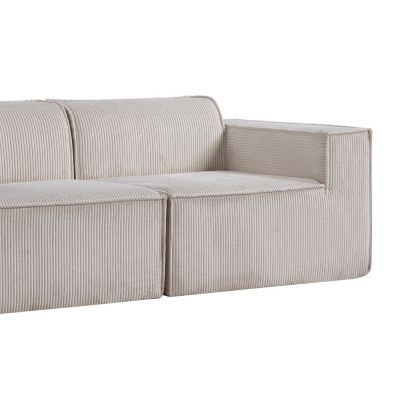 Streamdale 78" Corduroy Fabric Sectional Sofa