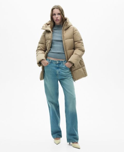 Женские куртки MANGO Women's Hood Quilted Coat