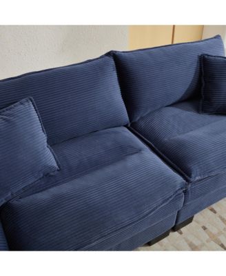 Streamdale Cozy Corduroy Sofa Sleeper with Pillows