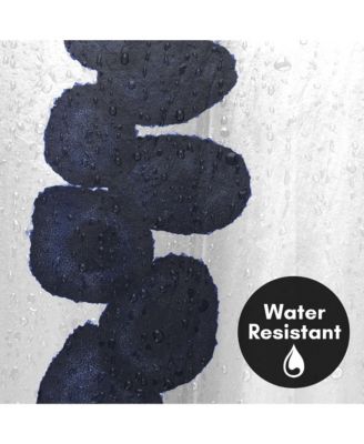 71x74 Shower Curtain - Blue Abstract Design - Indigo Vine by Chaos & Wonder Design