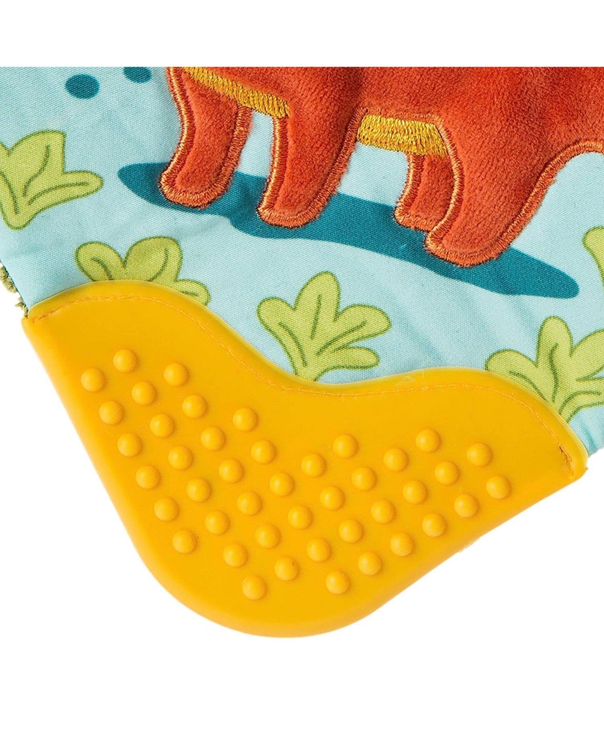 Mary Meyer Pebblesaurus Crinkle Teether Toy with Squeaker, Dinosaur - Assorted Pre-pack (See Table 9