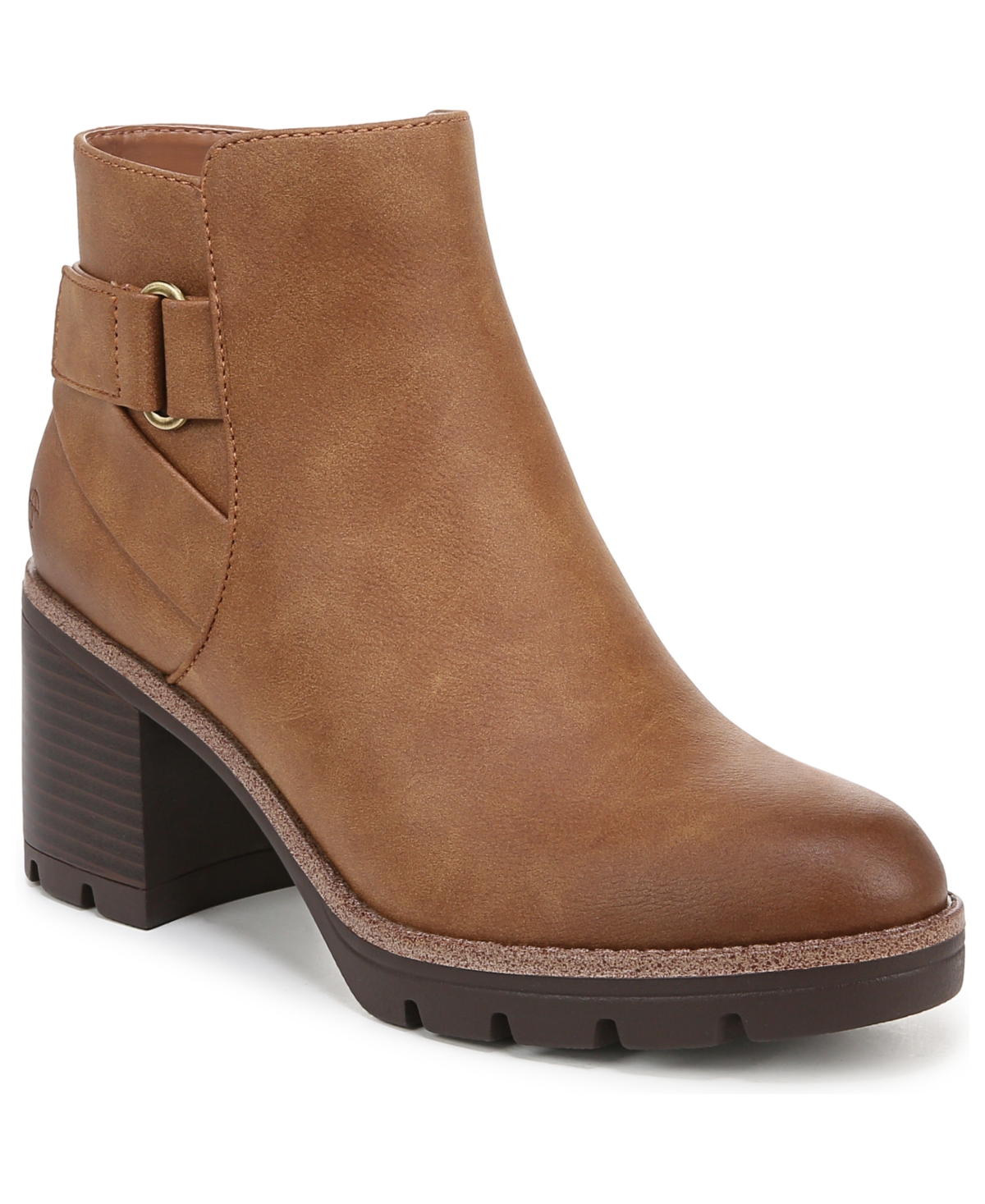Naturalizer Veeda Waterproof Booties In Chestnut Brown Faux Leather