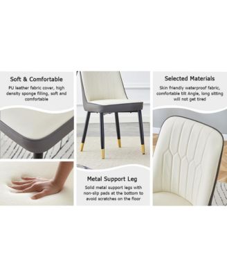 Table and chair set.Modern rectangular dining table with black textured stickers glass tabletop and gold plated metal legs.Paired with 6 comfortable chairs with PU seats and black metal legs.