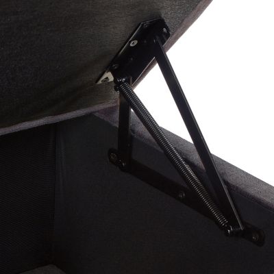 Streamdale Modern Ottoman with Storage and Wheels (Grey