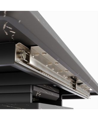 Extendable Dining Table Table Set for 6-8 Person for Dining Room, C-shaped Tube Soft padded armless dining chairs and Very elarge Dining Room Table Kitchen Table Chair Set with metal Legs