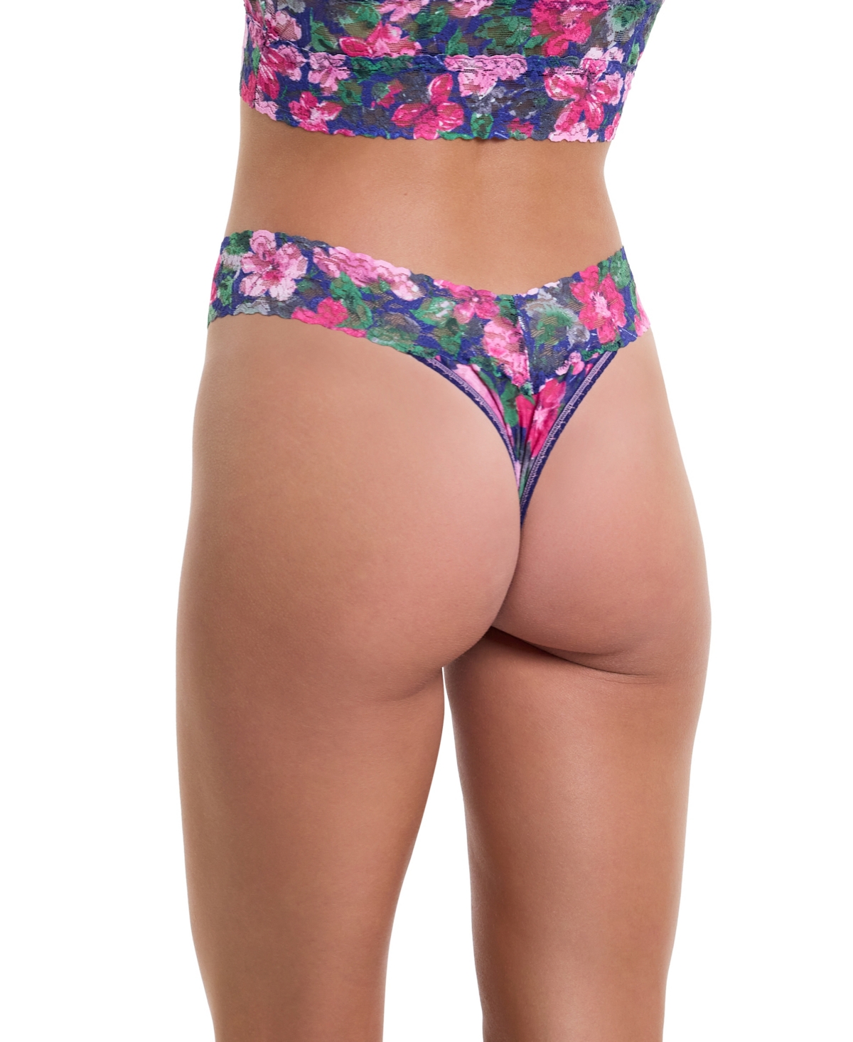 Hanky Panky Women's Printed Signature Lace Original Rise Thong In Tis' The Season Blue