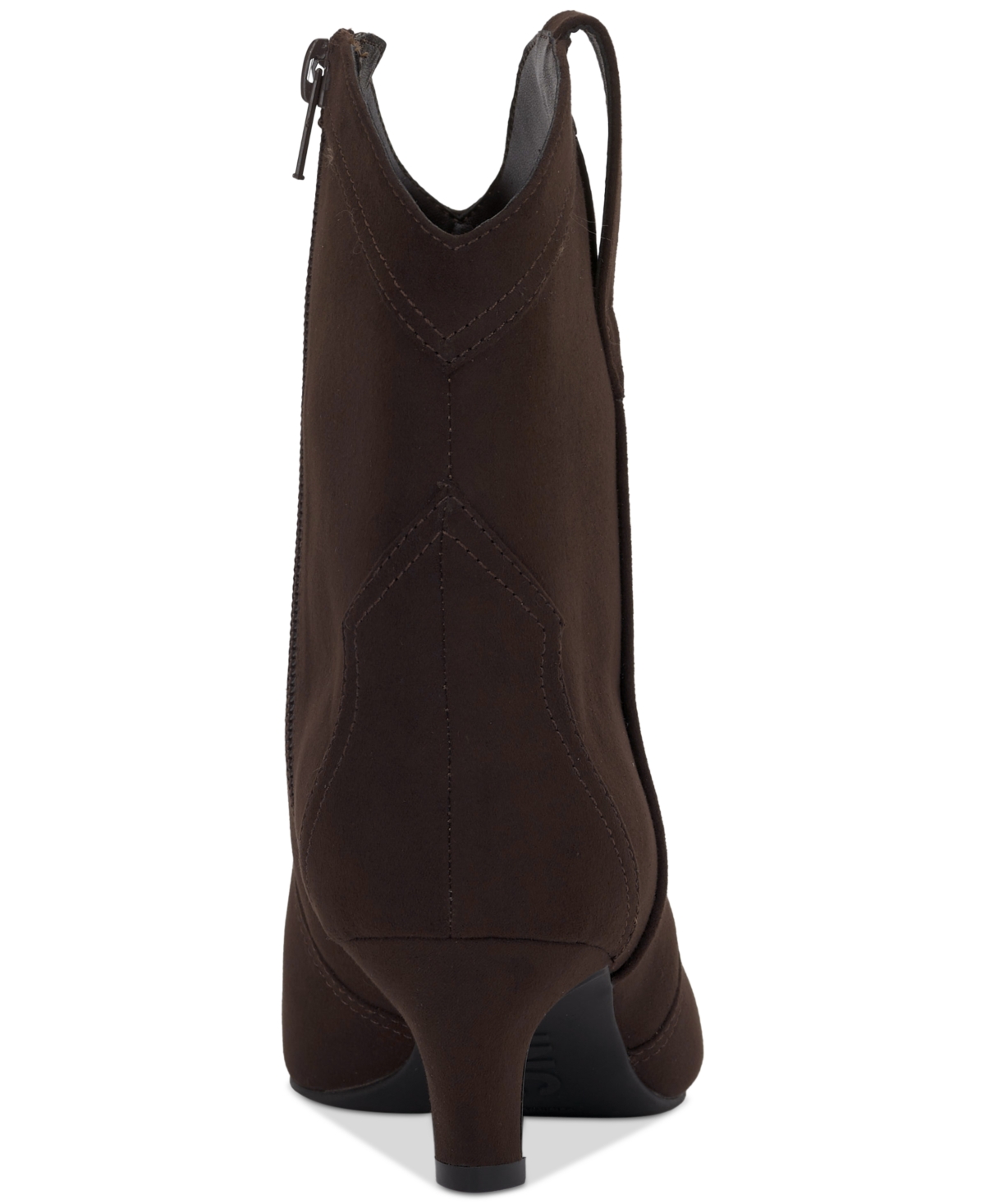 Inc International Concepts Women's Secia Western Booties, Created For Macy's In Chocolate Micro