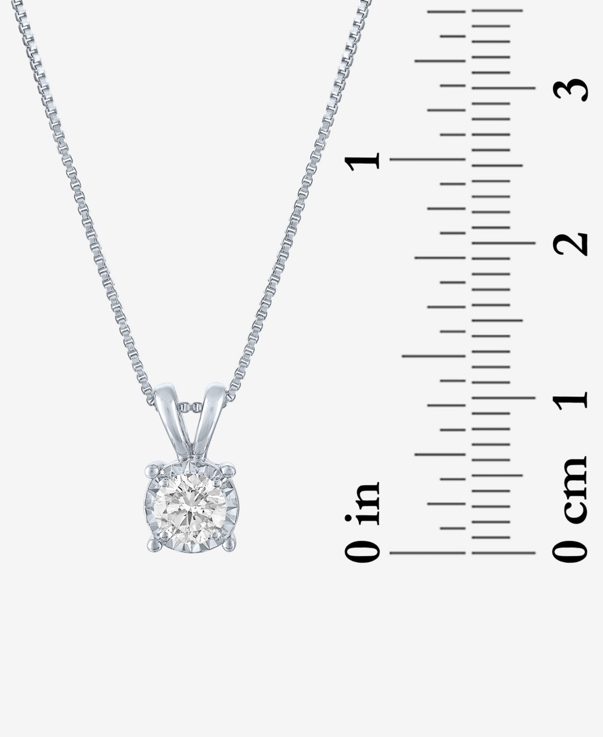 Forever Grown Diamonds Lab-grown Diamond Pendant Necklace (1/3 Ct. T.w) In Sterling Silver In Sterling Silver