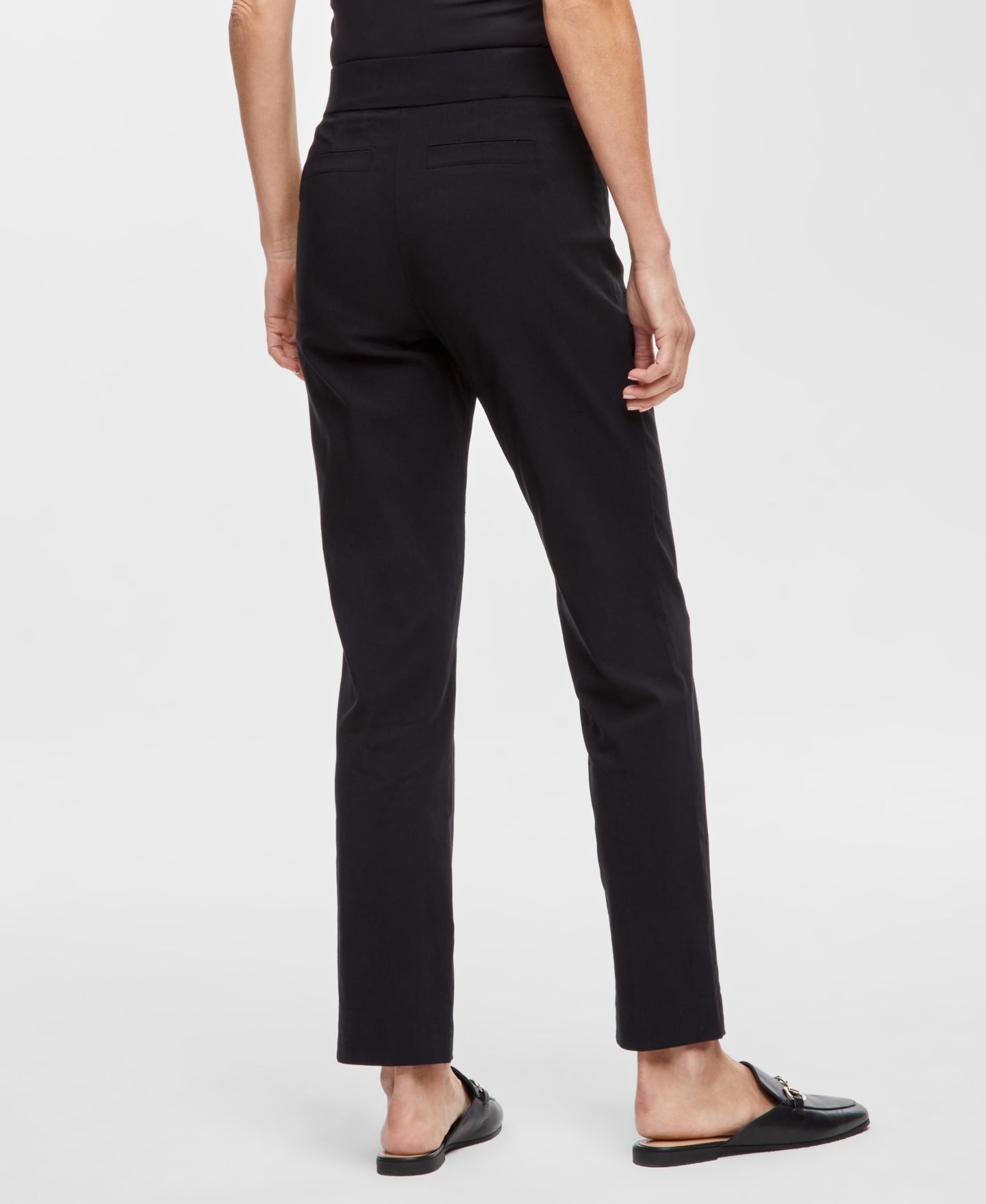 Женские брюки JM Collection Tummy Control Pull-On Slim-Leg, цвет: Глубокий чёрный — фото 4